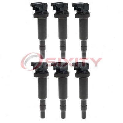 6 pc Hitachi Ignition Coils for 2004-2017 BMW X3 2.5L 3.0L L6 Spark Plug zb - Изображение 1 из 4