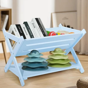 Book Caddy with Shelf, Kids Bookcase Storage with Shelf, Kids Book Storage Organ - Picture 1 of 12