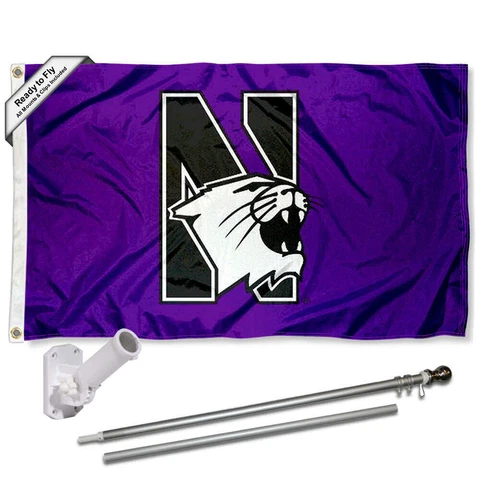 Northwestern Wildcats Flag Pole and Bracket Mount Holder Cover