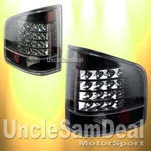 FOR CHEVY S10 GMC SONOMA CLEAR LENS BLACK LED TAIL LIGHTS PAIR DIRECT PLUG PAIR