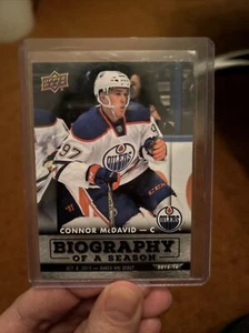 2015-16 UD Biography of a Season #BIOCM-6 Connor McDavid Oilers Rookie Card RC - Bild 1 von 2