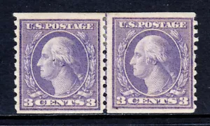 USA — SCOTT 494 — 1918 3¢ COPPIA LINEA PRESSE ROTATIVE WASHINGTON, P10 — MH — SCV $75 - Foto 1 di 2