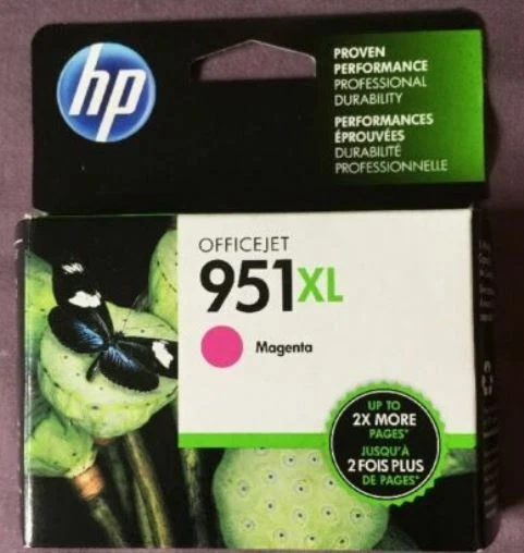 Cartucho de tinta magenta HP 951XL CN047AN genuino  Foto 1 de 1