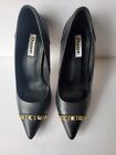 Dune London Black Studded Leather Slipon High Heel Shoes 8M/39