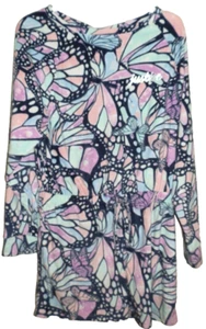 New Girls size XL Minky Sleep Romper Long Sleeve Pajamas Justice Butterflies - Picture 1 of 2