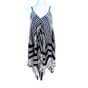 Blu Pepper Geometric Asymmetrical Trapeze Dress Adjustable Strap Blue SZ S - Picture 1 of 8