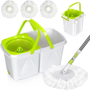 Spin Mop Cleaning System,Mop and Bucket with Wringer Set for Floor Cleaning,Sepa - Picture 1 of 7