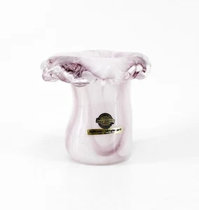 Vase Kaspar single art 24% lead crystal handmade mouth-blown H12 cm Ø12.5 cm - Picture 1 of 5