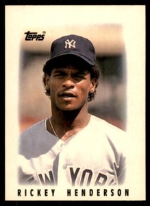 1986 Topps Major League Leaders Minis Rickey Henderson New York Yankees #27
