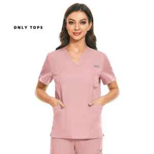 Effortlessly Stylish: Unisex V-Neck Short Sleeve Scrubs Top – Elevate Your Comfo - Picture 1 of 34