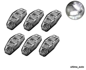 6X 24V LED Side Front Chrome Marker White Clear Lights for Scania Man Daf Iveco - Picture 1 of 6