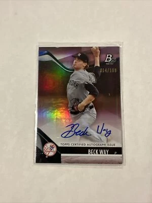 2021 Bowman Platinum Top Prospects Auto Beck Way #TOP-18 Auto 014/199 Royals - Image 1 of 4