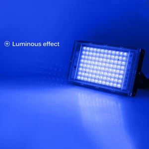 50W LED UV Schwarzlicht Strahler Fluter Wasserdicht Scheinwerfer Party Dekor - Bild 1 von 10