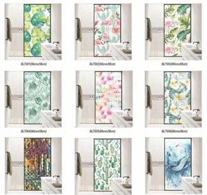 Datenschutz Statisch Kleben Mattiert Bunt Fenster Folie Glas Aufkleber PVC Dekor 90*58cm - Bild 1 von 17