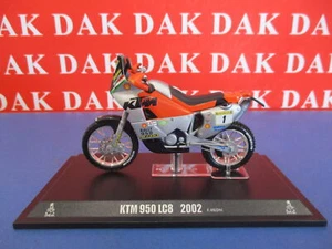 Die cast 1/24 Modellino Moto KTM 950 LC8 Paris Dakar 2002 F. Meoni - Foto 1 di 3