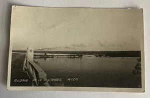 Vintage RPPC Postcard ~ Along M15 ~ L'Anse Michigan MI ~ Real Photo - Picture 1 of 2