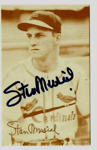 RARE GREAT Stan The Man Musial autographed card - Picture 1 of 1