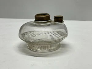 Glass Drop In Font for Antique Victorian Wall Bracket Oil Lamp Fits #2 Burner - Picture 1 of 6