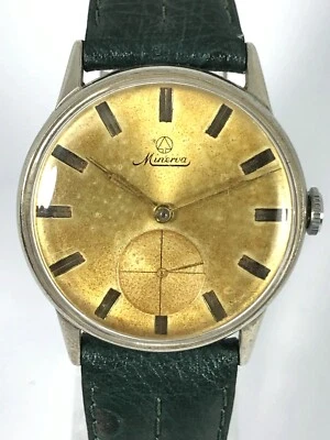 Vintage Minerva Watch Cal 9 - Oversize case - Tropical dial - Early 20th Century - Image 1 of 4