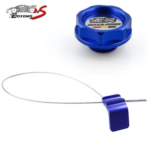 Blue Oil Filler Cap Cover + Oil Dipstick For Honda Civic Accura K20 K Series - Picture 1 of 12