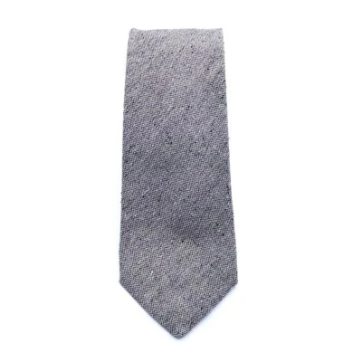 Cravatta 'Paolo da Ponte' 100% Seta fondo Grigio chiaro punta Lancia 8,5 cm - Immagine 1 di 2