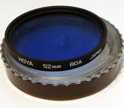 HOYA  52mm Filter  80A  Blue made in Japan with plastic case - Image 1 of 4