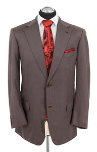 Brioni Sakko Gr. 50 Parlamento22 Braun Halbgefüttert Schurwolle S150 & Baumwolle - Bild 1 von 12