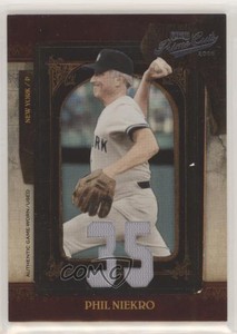 2008 Playoff Prime Cuts Jersey Number Jerseys /49 Phil Niekro #70 HOF