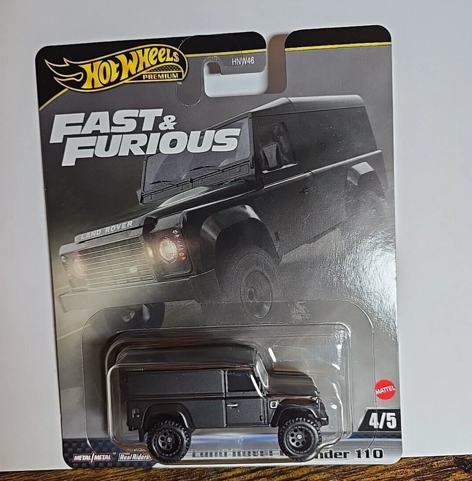 Hot Wheels Land Rover Defender 110 Black #4 JBL98 - 2025 Fast & Furious HNW46