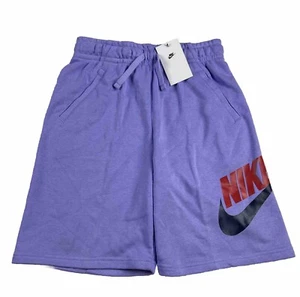 NIKE BOYS Sportswear Activewear Shorts 8” Terry Lavender Purple SIZE L, NEW $30 - Picture 1 of 10