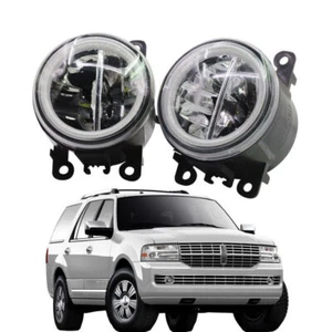 LED Fog Light + Angel Eye Rings Daytime Running Lights Fit For Lincoln Navigator - Picture 1 of 11