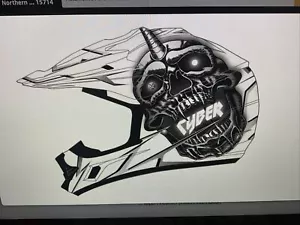 Cyber Helmet UX-24 white skull adult XX-Large - Picture 1 of 3