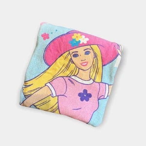 Vintage 90s Flower Garden Barbie Beach Towel - Picture 1 of 6
