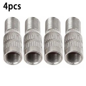 Practical Valve Stem Extensions 4pcs Brass Cap Car Extender Silver Tone - Picture 1 of 12
