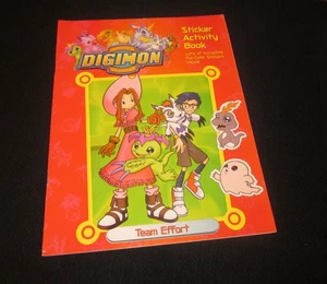 Digimon Digital Monsters "Esfuerzo de Equipo" Pegatina Libro de Actividades De Colección 2000 - Imagen 1 de 13