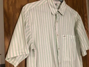 Georges Marciano Men's size 2 green stripe button up pocket Guess shirt - Picture 1 of 6