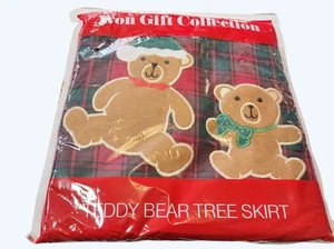 Vintage 1980er Avon 3 Bären Familie 34 Zoll Weihnachtsbaum Rock Neu aus altem Lagerbestand ungeöffnet - Bild 1 von 3