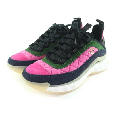 Prístinas Zapatillas CHANEL Multi Gamuza Cuero Mujer 37 G38501 Foto 1 de 4