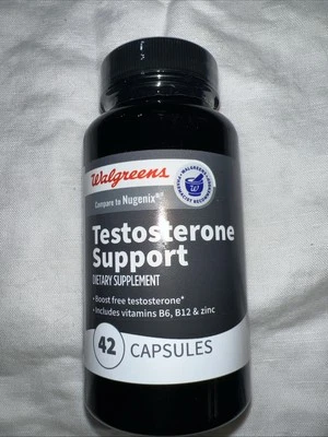 Walgreens Comparar con Nugenix Test Support + Vitaminas B6 para Hombres 42 Cápsulas 10/26 Foto 1 de 3