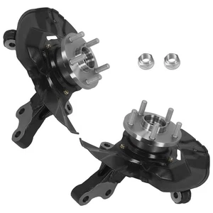 Pair Front Steering Knuckle & Wheel Hub Bearing For Toyota Matrix FWD 4-Wheel - Picture 1 of 12