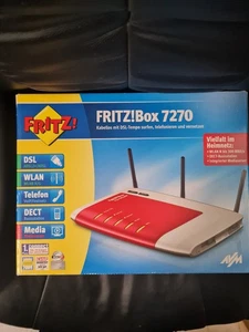 Fritzbox 7270 gebraucht.Als Master/Slave/Repeater einsetzbar.Geprüft,aktuell. - Bild 1 von 2