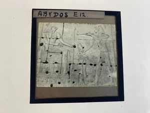 ABYDOS, ANCIENT ART, Egypt - Original Magic Lantern 3.25 Inch SLIDE - Picture 1 of 1