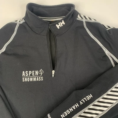 Camisa Aspen Snowmass Helly Hansen 1/4 Cremallera LS Para Hombres XL? Cremallera negra 1/4 LS elástica Foto 1 de 4