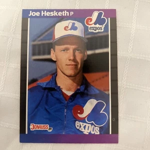 Tarjeta de béisbol Joe Hesketh (Exposiciones de Montreal) 1989 Donruss #460 error raro - Imagen 1 de 3