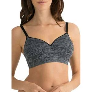 Fruit of the Loom Wire Free Lift Bra Women's Size 40B Charcoal Black Nylon - Picture 1 of 3