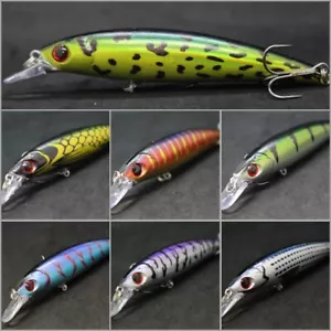 Minnow Fishing Lures Bait 4 1/3 inch 1/2 oz Shallow Water For Bass Fishing M600 - Picture 1 of 136