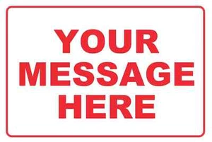 New Personalized Aluminum Metal Sign Customized With Custom Text 12" x 18" - Picture 1 of 8