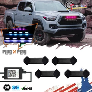 APP Remote 16-Colors LED Front Grille Kit For 2016-2019 Toyota Tacoma w/TRD Pro - Picture 1 of 12