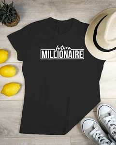 Herren Future MILLIONAIRE T-Shirts 100% Baumwolle Unisex Geschenk Krypto Business Lord - Bild 1 von 7