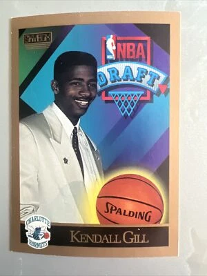 1990-91 Skybox Basketball #356 - KENDALL GILL - Charlotte Hornets - Image 1 of 2